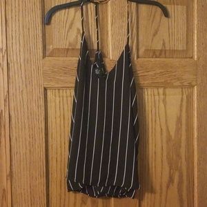 NWT black and white tank top